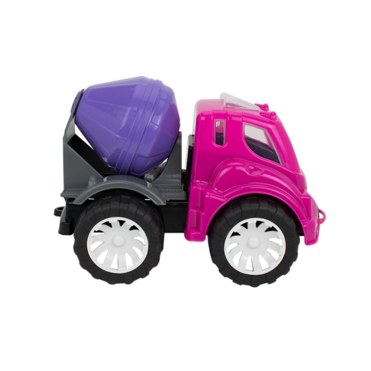 Brinquedo Caminhão Betoneira Rosa Com Roxo - Smiling Kids Brinquedo Caminhão Betoneira Rosa Com Roxo - Smiling Kids